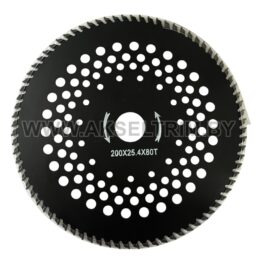 Металлический нож для бензотриммера 80 зуб.*1,4мм*200мм*25,4мм с победитовыми напайками