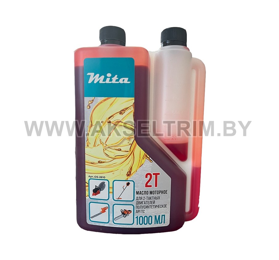 Масло моторное Mita для 2-тактных двигателей полусинтетическое API TC с дозатором 1л Масло моторное Mita для 2-тактных двигателей полусинтетическое API TC с дозатором 1л